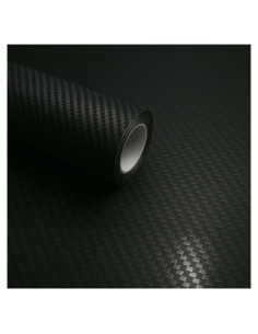 Vinilo Mate Fibra de Carbono 3D RockRose 30.48x152.4cm Negro