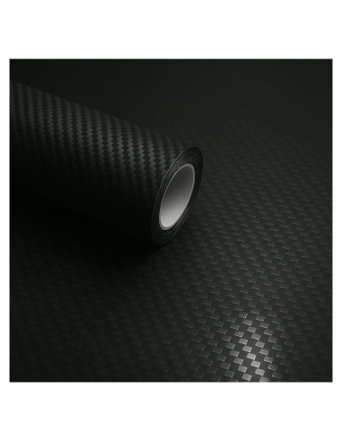 Vinilo Mate Fibra de Carbono 3D RockRose 30.48x152.4cm Negro
