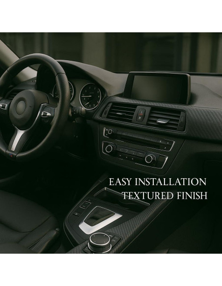 Vinilo Mate Fibra de Carbono 3D RockRose 30.48x152.4cm Negro