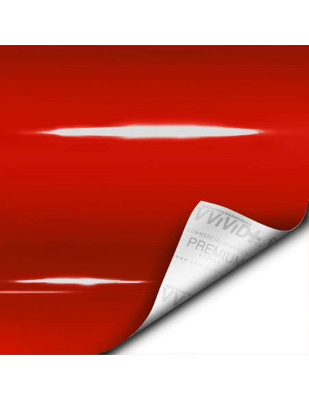 Vinilo Envoltura Ultra Gloss VViViD Rojo Carrera 30.5x152.4cm