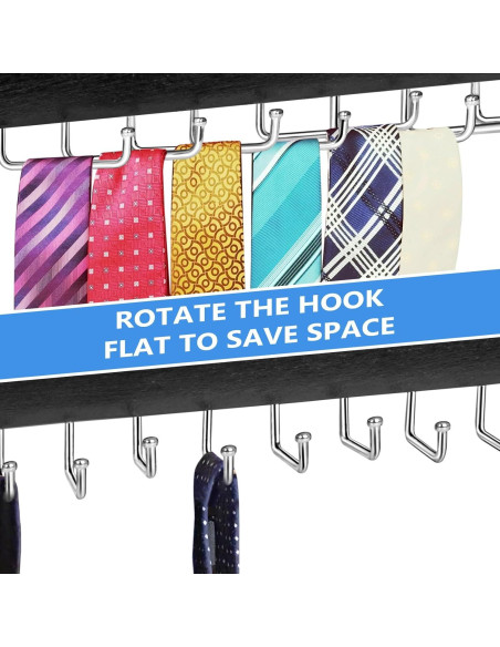 Perchero de Corbatas y Cinturones Harhana de 20 Ganchos