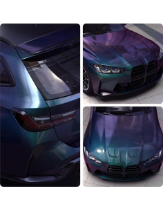 Vinilo Cambiante Lypumso Verde Galaxia 0.30m x 1.52m 2