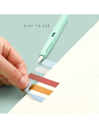 Marcadores de Páginas Adhesivos ELII 1200pcs Morandi 4.39x1.09cm