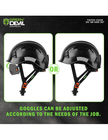 Visera Integrada Tintada GREEN DEVIL para Adultos Unisex