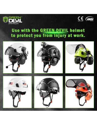 Visera Integrada Tintada GREEN DEVIL para Adultos Unisex