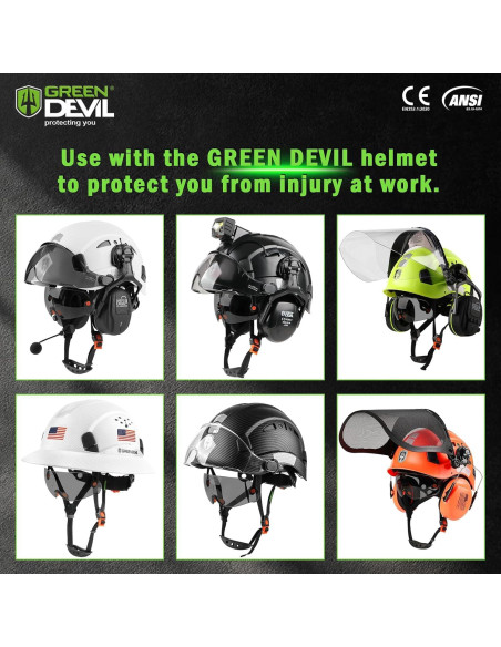 Visera Integrada Tintada GREEN DEVIL para Adultos Unisex