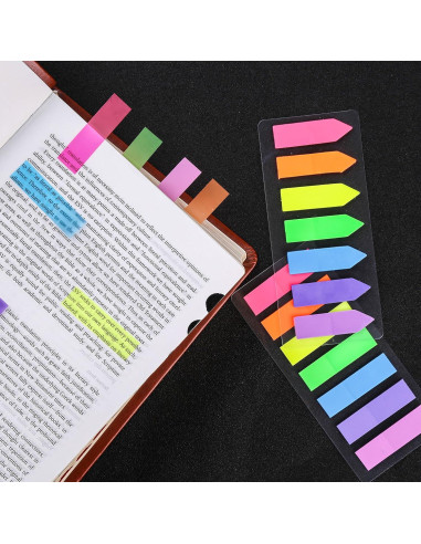 Marcadores de Página Neón Lysas 4 Sets 560 Piezas