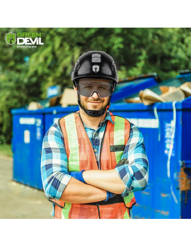 Visera Integrada Tintada GREEN DEVIL para Adultos Unisex