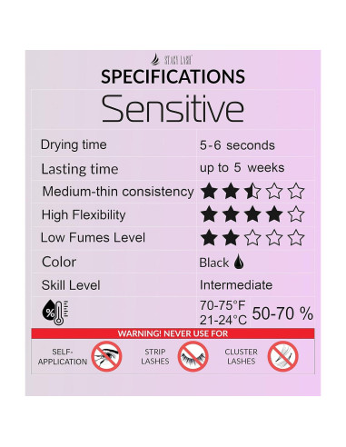 Pegamento para Extensiones de Pestañas Stacy Lash 5ml - Sensible