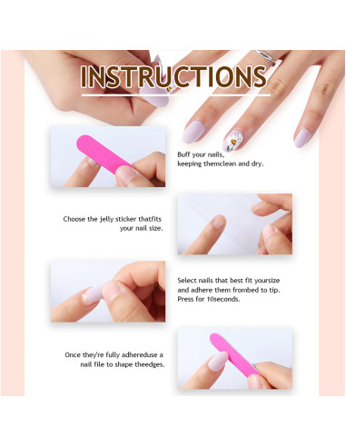 Uñas Postizas Cortas Francesas Marrón con Diseño de Oro - 24 Piezas