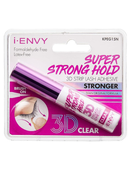 Adhesivo para Pestañas Postizas KISS 3D Transparente 9g