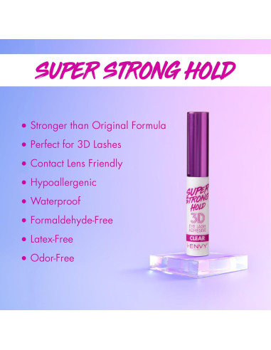 Adhesivo para Pestañas Postizas KISS 3D Transparente 9g