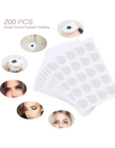 200 Almohadillas Adhesivas Fenshine + Piedra de Jade para Pestañas