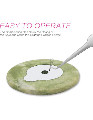 200 Almohadillas Adhesivas Fenshine + Piedra de Jade para Pestañas
