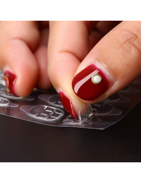 240 Pcs Pegatinas Adhesivas para Uñas Postizas Mwellewm