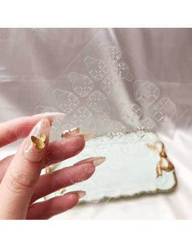 240 Pcs Pegatinas Adhesivas para Uñas Postizas Mwellewm