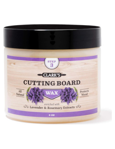 Cera para Tablas de Cortar Clark's 170g - Grado Alimentario con Lavanda y Romero