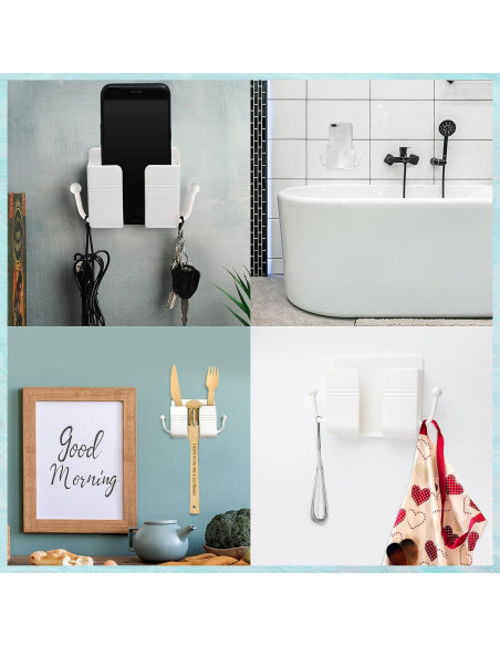 Soporte de Teléfono Montaje en Pared Jetec 6 Pcs Blanco