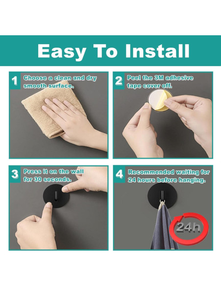 Ganchos Adhesivos de Acero Inoxidable 304 Baronage 2 Pcs