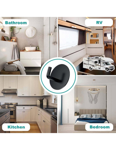 Ganchos Adhesivos de Acero Inoxidable 304 Baronage 2 Pcs