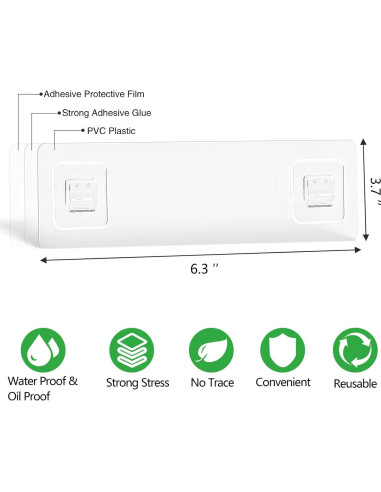 Ganchos Adhesivos MURLONG para Caddy de Fregadero - 2 Piezas