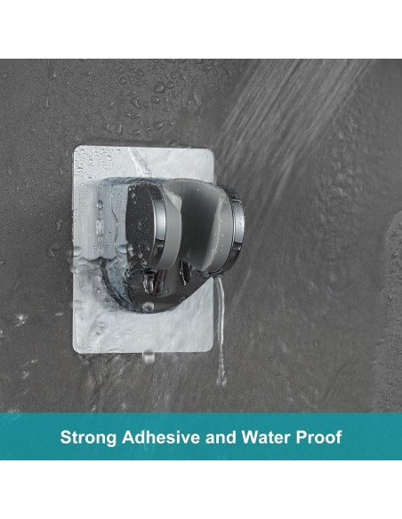 Soporte de Cabezal de Ducha Ajustable Adhesivo Plata - GwernKB