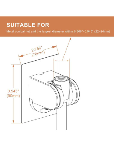 Soporte de Cabezal de Ducha Ajustable Adhesivo Plata - GwernKB