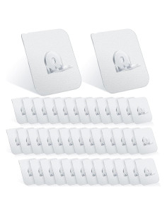 60 Soportes Adhesivos para Estante Jetec 6x6cm Carga 5kg