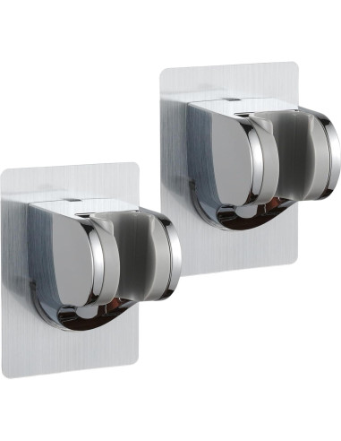 Soporte de Cabezal de Ducha Ajustable Adhesivo Plata - GwernKB
