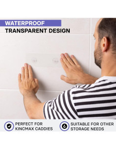 Adhesivos Transparentes KINCMAX para Caddy de Ducha - 2 Piezas 2