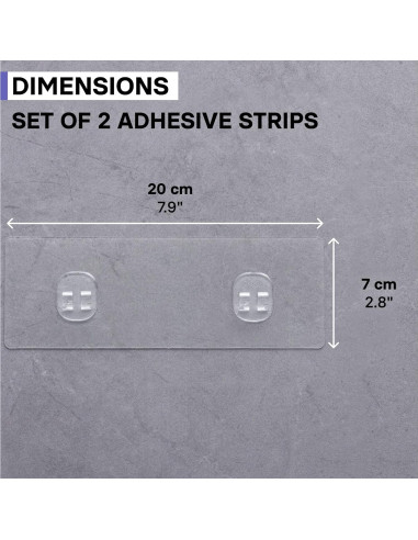 Adhesivos Transparentes KINCMAX para Caddy de Ducha - 2 Piezas