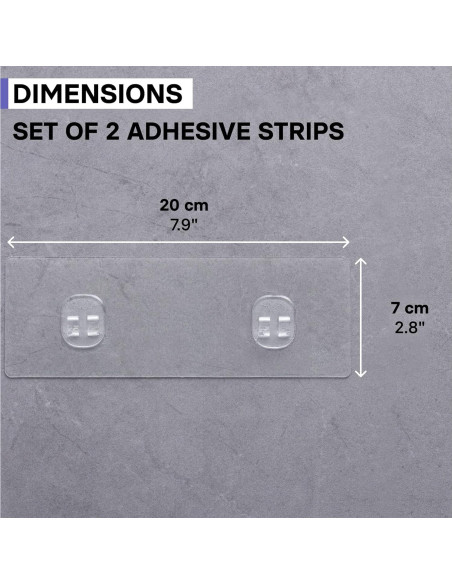 Adhesivos Transparentes KINCMAX para Caddy de Ducha - 2 Piezas