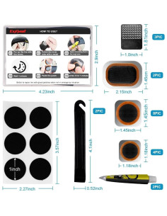 Kit de Reparación de Neumáticos Exppsaf - 14 Parches Vulcanizados 2