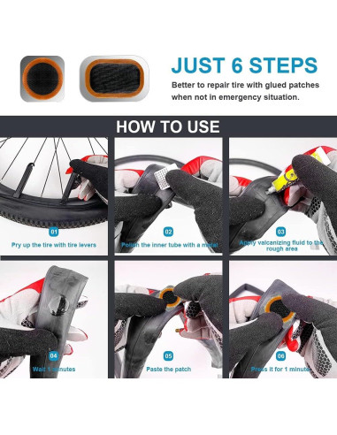 Kit de Reparación de Neumáticos Exppsaf - 14 Parches Vulcanizados