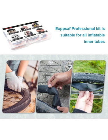 Kit de Reparación de Neumáticos Exppsaf - 14 Parches Vulcanizados