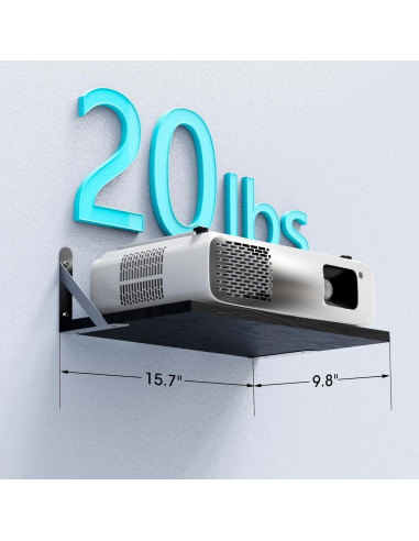 Estante Flotante para Proyector DAWASAPAT Negro 40x25cm