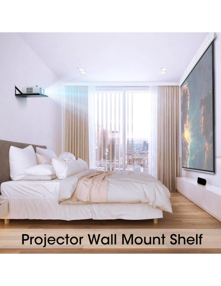 Estante Flotante para Proyector DAWASAPAT Negro 40x25cm