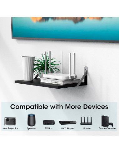 Estante Flotante para Proyector DAWASAPAT Negro 40x25cm