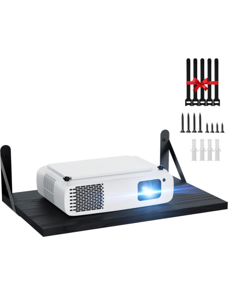 Estante Flotante para Proyector DAWASAPAT Negro 40x25cm