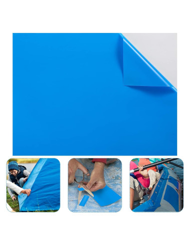 Kit de Reparación Autoadhesivo Syhood para Piscinas Inflables 124x86 cm Azul