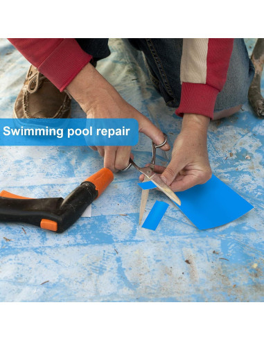 Kit de Reparación Autoadhesivo Syhood para Piscinas Inflables 124x86 cm Azul