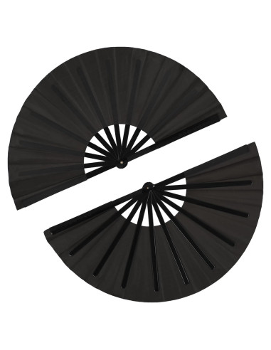 Abanicos de Aplauso Maitys 2 Pcs Plegables 34 cm Negro