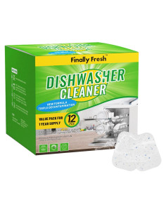 Limpiador y Desodorante para Lavavajillas Finally Fresh - 12 Tabletas Biodegradables