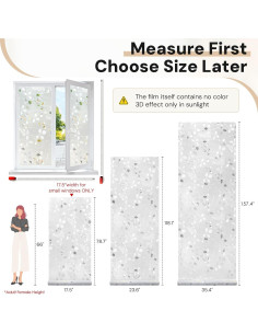 Película de Privacidad Rabbitgoo 3D para Ventanas 44.5x200cm 2