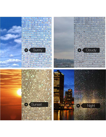 Película de Privacidad 3D HIDBEA para Ventanas 44.5x200cm