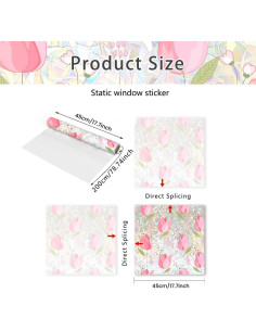 Película de Privacidad Sanderala Tulipán 45x200 cm Anti UV 2