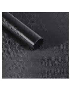 Vinilo Envoltura de Fibra de Carbono Lypumso 0.3m x 3m Negro Mate