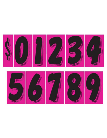 Calcomanías de Vinilo CarBowz para Autos - Números Grandes 19.05 cm