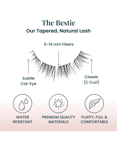 Kit de Extensiones de Pestañas FlutterHabit - 3 Juegos + Pegamento