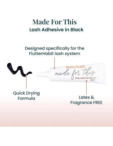 Kit de Extensiones de Pestañas FlutterHabit - 3 Juegos + Pegamento